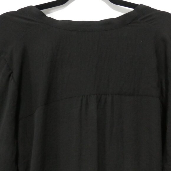 MICHEL STUDIO COLLECTION | size 18 | Elegant Black Sheer Ruffled Blouse - Picture 10 of 14